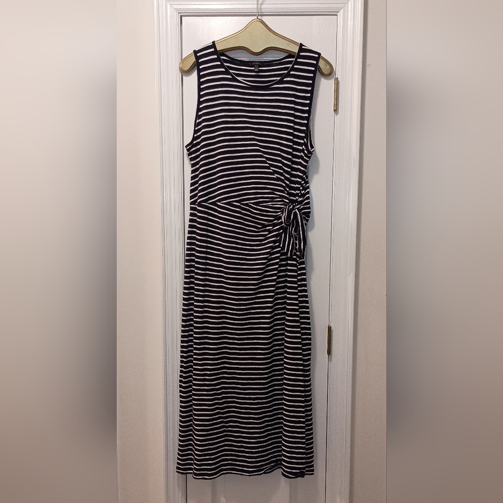 Talbot's Navy White Pullon Sleeveless Dress Size XL